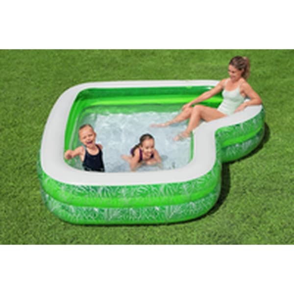 Bestway Uppblåsbar Pool 2 Kamrar Tropical 231x231x51 cm +6 År Trädgård 54336