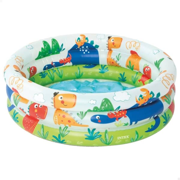 Uppblåsbar plaskpool för barn Intex Dinosaurier Ringar 28 L 33 L 61 x 22 x 61 cm (12 antal)
