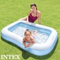 Miniatyrbild 3 av 5: Uppblåsbar plaskpool för barn Intex Rektangulär Blå Vit 90 L 166 x 25 x 100 cm (6 antal)