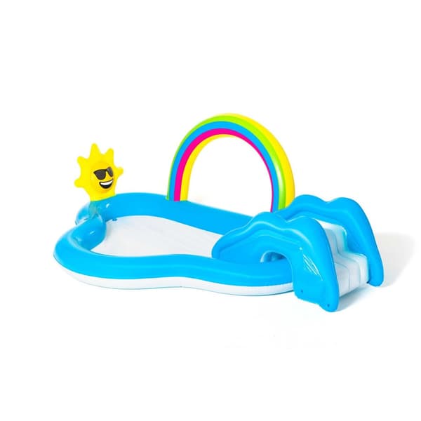 Bestway Uppblåsbar Pool Lekpark Regnbåge 257x145x91 cm +2 År Trädgård 53092