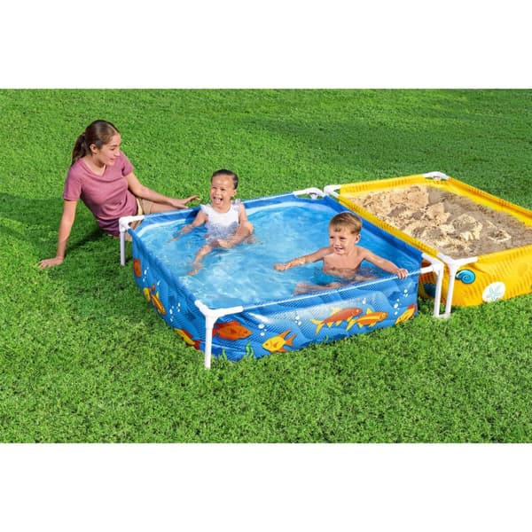 Bestway Stel Barnpool med Sandlåda 213x122x30,5 cm +2 år Trädgård 00561