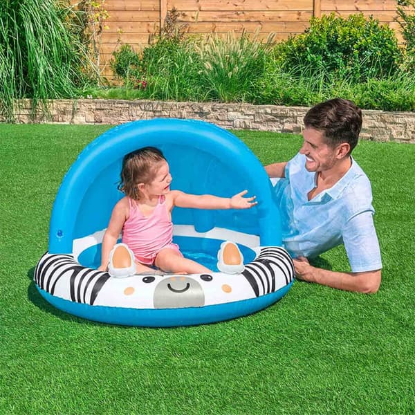 Bestway Uppblåsbar Barnpool Safari Ring 97x66cm +2 År Trädgård 52559