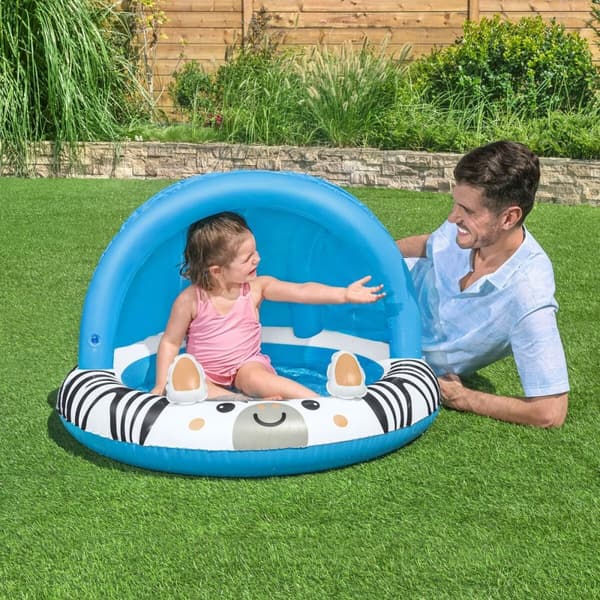 Bestway Uppblåsbar Barnpool Safari Ring 97x66cm +2 År Trädgård 52559