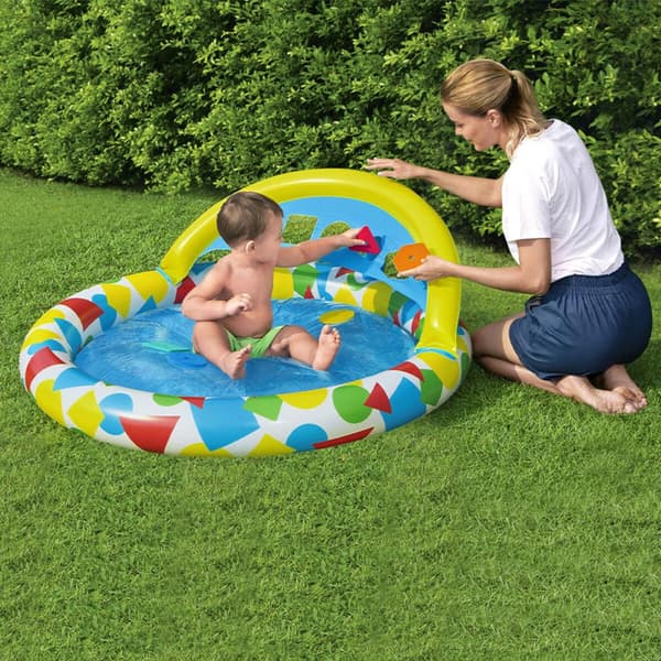 Bestway Uppblåsbar Barnpool Lärande 120x117x46 cm +4 månader Trädgård 52378