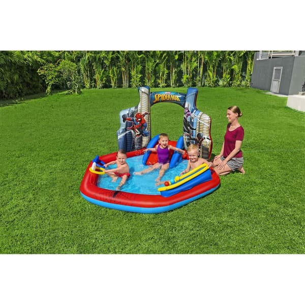 Bestway Spiderman uppblåsbart poolspelområde 211x206x127 cm +2 År Trädgård 98793