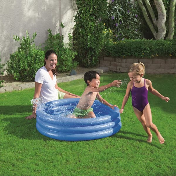 Bestway Uppblåsbar Barnpool 3 Ringar Eco Färg Mix 102x25 cm +2 År Trädgård 51024