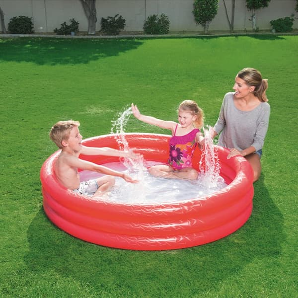 Bestway Uppblåsbart Barnpool 3 Ringar Eco Blandade Färger 152x30cm +2 År Trädgård 51026