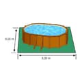 Miniatyrbillede 8 af 8: Pool Aftageligt Gre Pacific KIT500W Oval Træ 500 x 300 x 120 cm