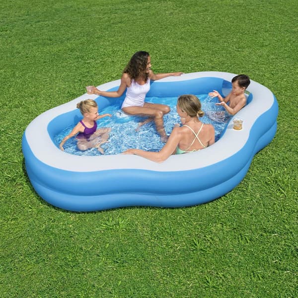 Oppustelig Pool Bestway Multifarvet 270 x 198 x 51 cm