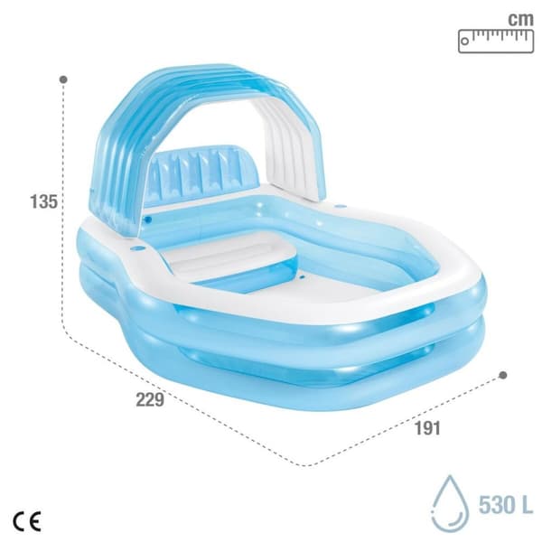 Oppustelig Pool Intex Blå 530 l 229 x 135 x 191 cm (2 enheder)