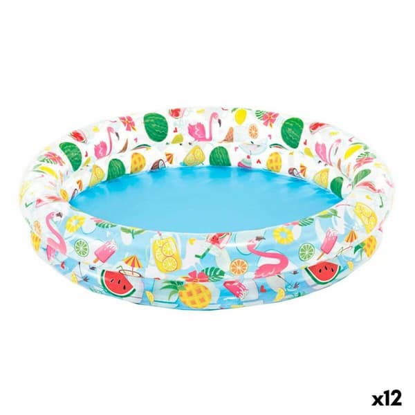 Oppblåsbart plaskebasseng for barn Intex Tropisk Ringer 150 l 122 x 25 cm (12 enheter)
