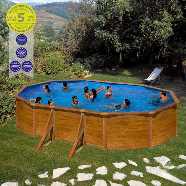 Basseng Avtagbart Gre Pacific KIT500W Oval Tre 500 x 300 x 120 cm