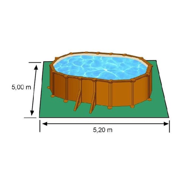 Basseng Avtagbart Gre Pacific KIT500W Oval Tre 500 x 300 x 120 cm