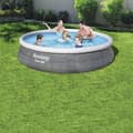 Miniatyrbilde 6 av 11: oppblåstbart basseng Bestway Grå 7340 L 396 x 84 cm