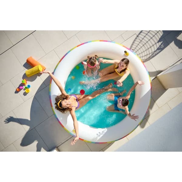 Oppblåsbart plaskebasseng for barn Bestway Regnbue 206 x 206 x 51 cm