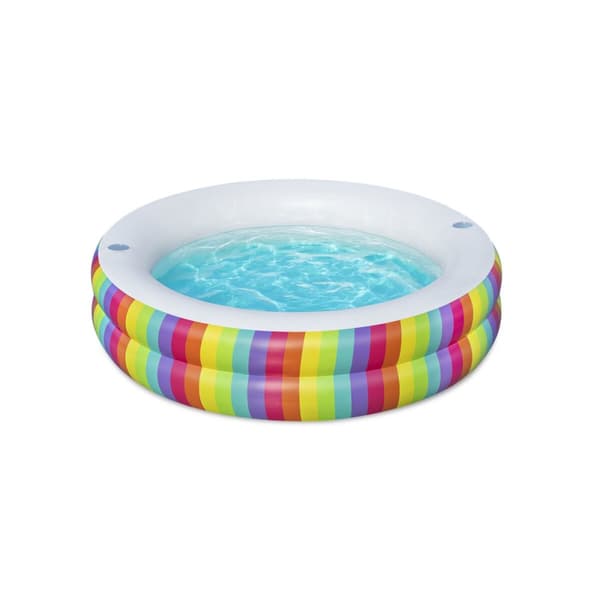 Oppblåsbart plaskebasseng for barn Bestway Regnbue 206 x 206 x 51 cm