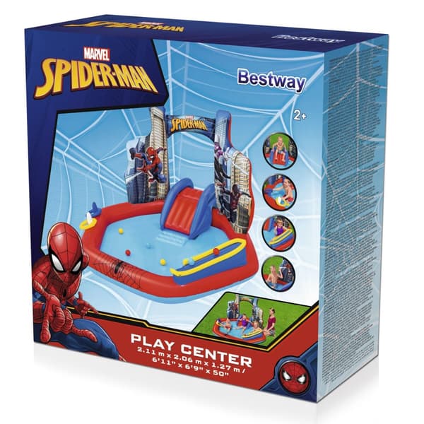 Barnebasseng Bestway Spiderman 211 x 206 x 127 cm Lekeplass