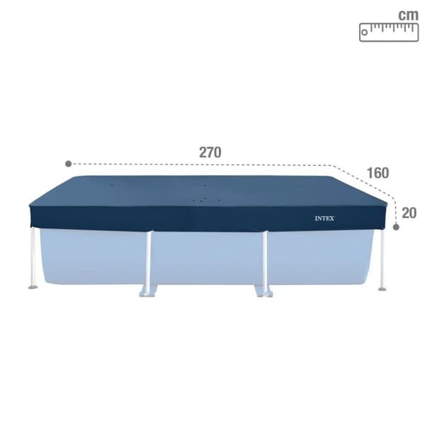 Svømmebassengovertrekk Intex Marineblå 260 x 30 x 160 cm Rektangulær (6 enheter)