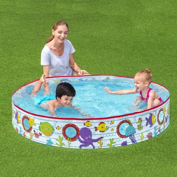 Oppblåsbart plaskebasseng for barn Bestway Fisk 152 x 25 cm