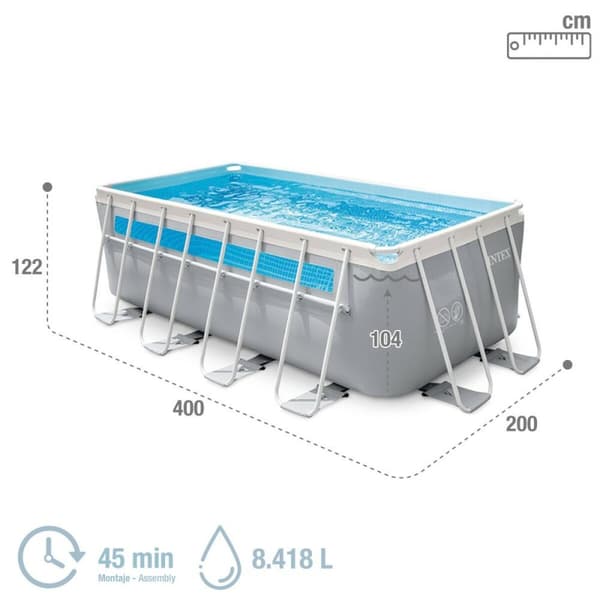 Basseng Avtagbart Intex 400 x 122 x 200 cm