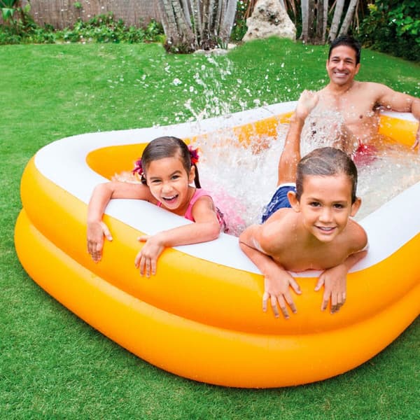 Oppustelig Pool Intex Mandarin Orange 600 L 229 x 48 x 152 cm (3 enheder)