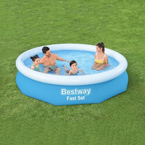 Bestway Uppblåsbar Pool Vuxen Ring 305x66 cm Trädgård 57456