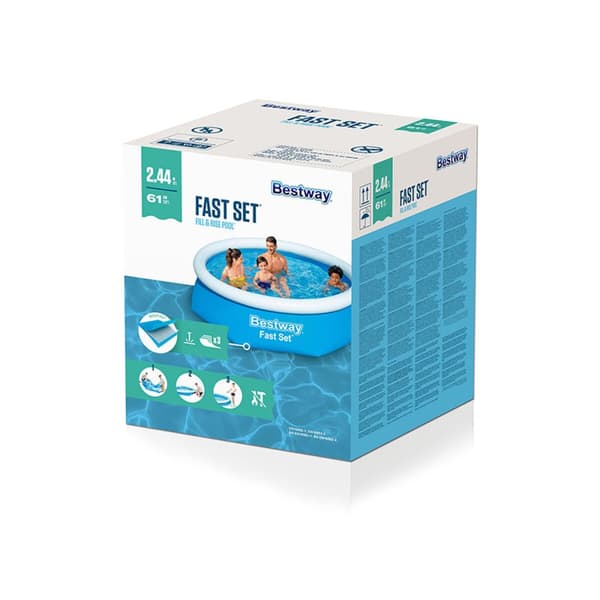 Bestway Uppblåsbar Pool Vuxen Ring 305x66 cm Trädgård 57456