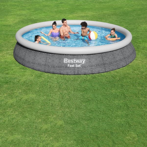 Oppustelig Pool Bestway Grå 9677 L 457 x 84 cm