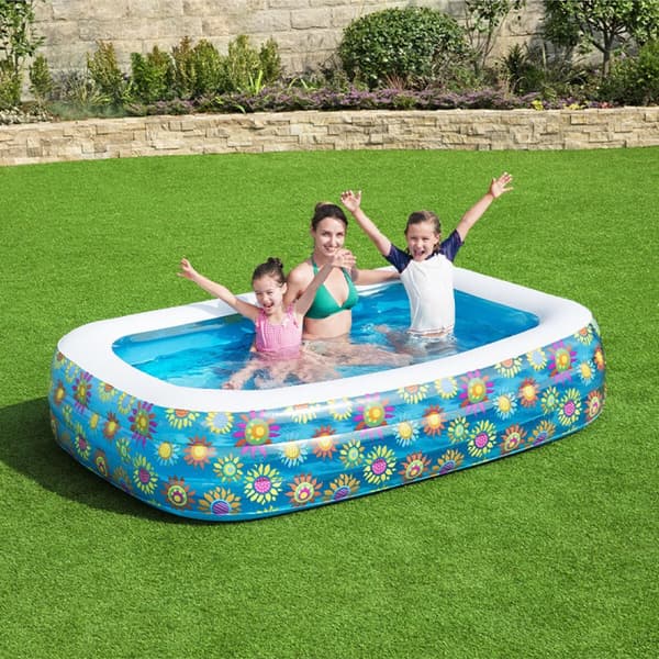 Oppustelig Pool til Børn Bestway Multifarvet 229 x 152 x 56 cm Floral