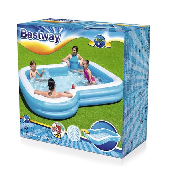 Oppustelig Pool til Børn Bestway Multifarvet 305 x 274 x 46 cm