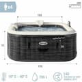 Pikkukuva 2 / 4: Ilmatäytteinen spa Intex Purespa Burbujas Greystone Deluxe 795 L
