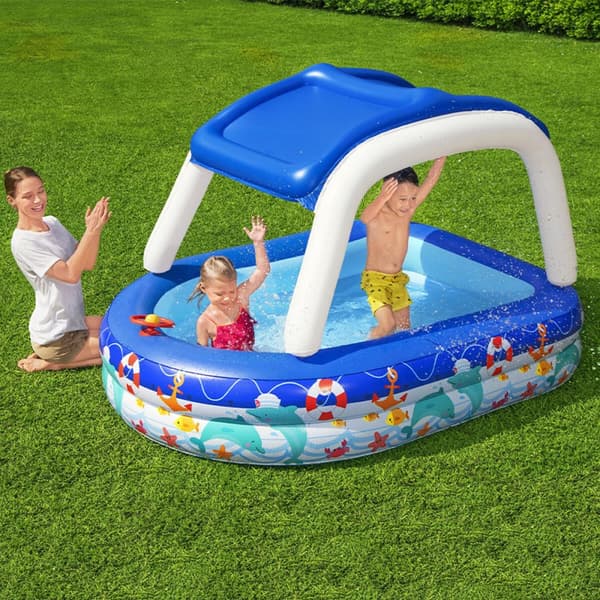 Puhallettava lasten kahluuallas Bestway Monivärinen 213 x 155 x 132 cm 175 x 262 x 51 cm Laiva