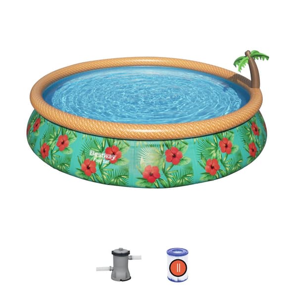 Bestway 57416 FAST SET UDVIDELSESPOOL MED HANDLE OG FILTERPUMPE 4,57m x 0,84m