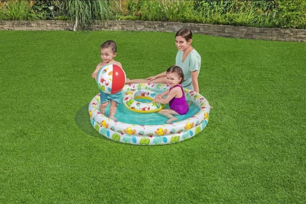 Bestway 51124 setti puhallettava uima-allas 1,22mx 20cm, ympyrä 46cm, pallo 27cm