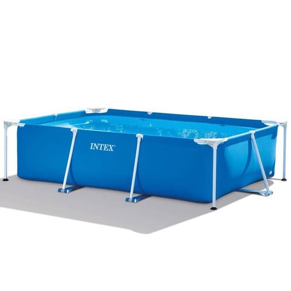 INTEX Tubular Above Ground Pool Kit - Metallram - 300 x 200 x 75 cm - Rektangulär (levereras med pump och patron) - 28275FS