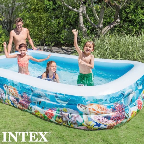 Puhallettava lasten kahluuallas Intex Trooppinen 1020 L 305 x 56 x 183 cm (2 osaa)