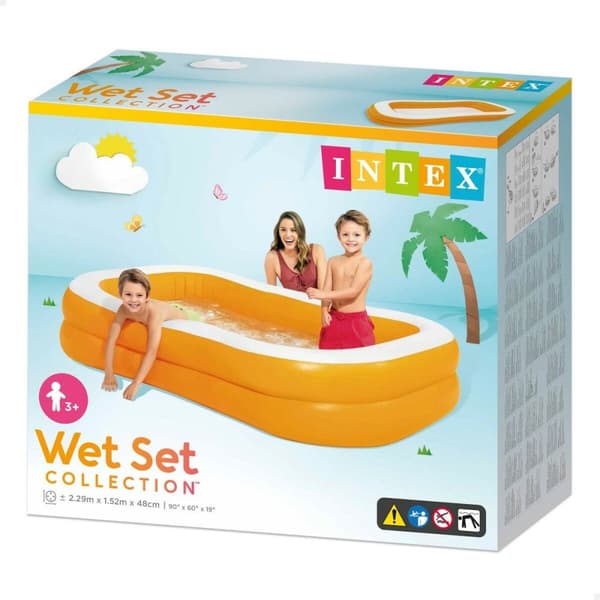 Upplåsbar bassäng Intex Mandarin Orange 600 L 229 x 48 x 152 cm (3 antal)