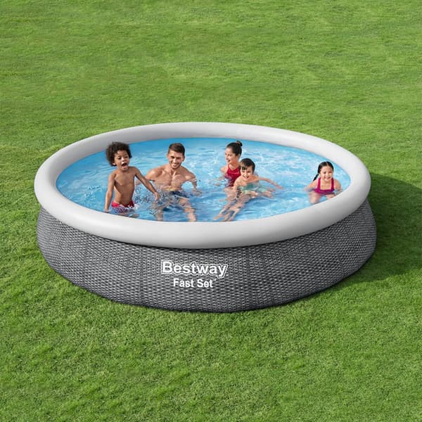 Bestway Uppblåsbar Pool för Vuxna Ratan med Reningsverk 366x76 cm Trädgård 57445