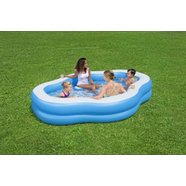 Bestway Uppblåsbar Familjepool 270x198x51 cm +6 År Trädgård 54409