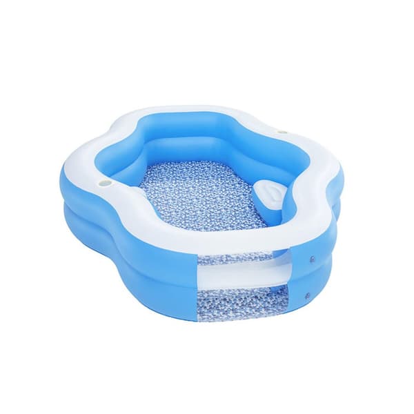 Bestway Uppblåsbar Familjepool 270x198x51 cm +6 År Trädgård 54409