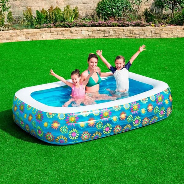 Oppustelig Pool til Børn Bestway Multifarvet 305 x 183 x 56 cm Floral