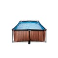 Miniatyrbillede 2 af 6: EXIT Wood pool 220x150x65cm med filterpumpe - brun