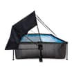 Miniatyrbild 4 av 11: EXIT Black Wood pool 300x200x65cm med filterpump och solsegel - svart