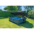 Miniatyrbild 10 av 11: EXIT Black Wood pool 300x200x65cm med filterpump och solsegel - svart