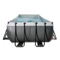 Miniatyrbild 3 av 11: EXIT Black Leather pool 400x200x122cm med sandfilterpump - svart