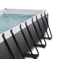Miniatyrbild 4 av 11: EXIT Black Leather pool 400x200x122cm med sandfilterpump - svart