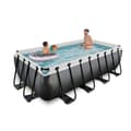 Miniatyrbild 6 av 11: EXIT Black Leather pool 400x200x100cm med filterpump - svart