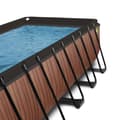 Miniatyrbild 4 av 11: EXIT Wood pool 540x250x122cm med filterpump - brun