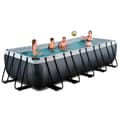 Miniatyrbild 5 av 11: EXIT Black Leather pool 540x250x122cm med filterpump - svart