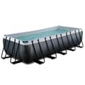 Miniatyrbild 2 av 11: EXIT Black Leather pool 540x250x122cm med filterpump - svart
